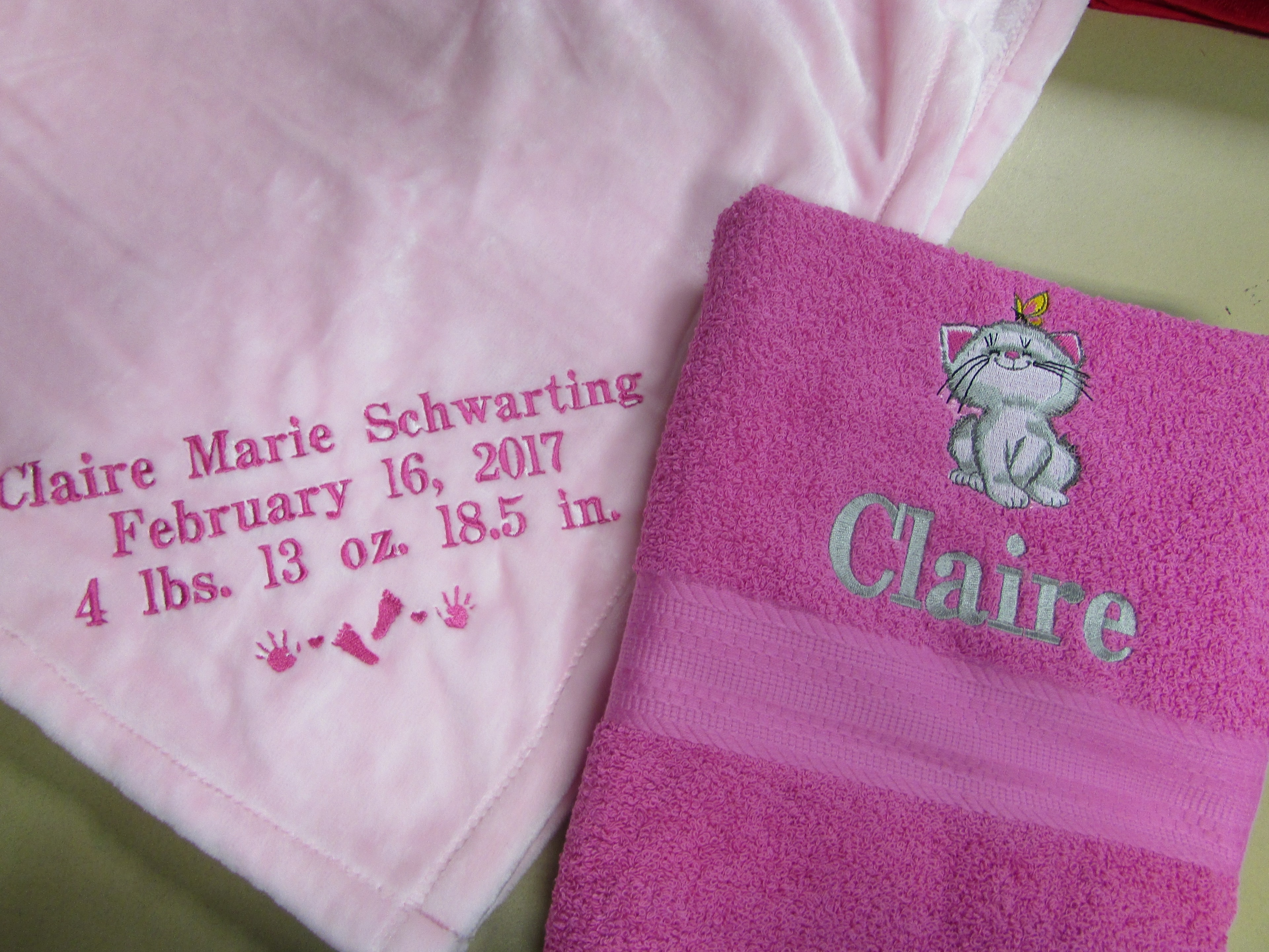 Embroidered blankets collection