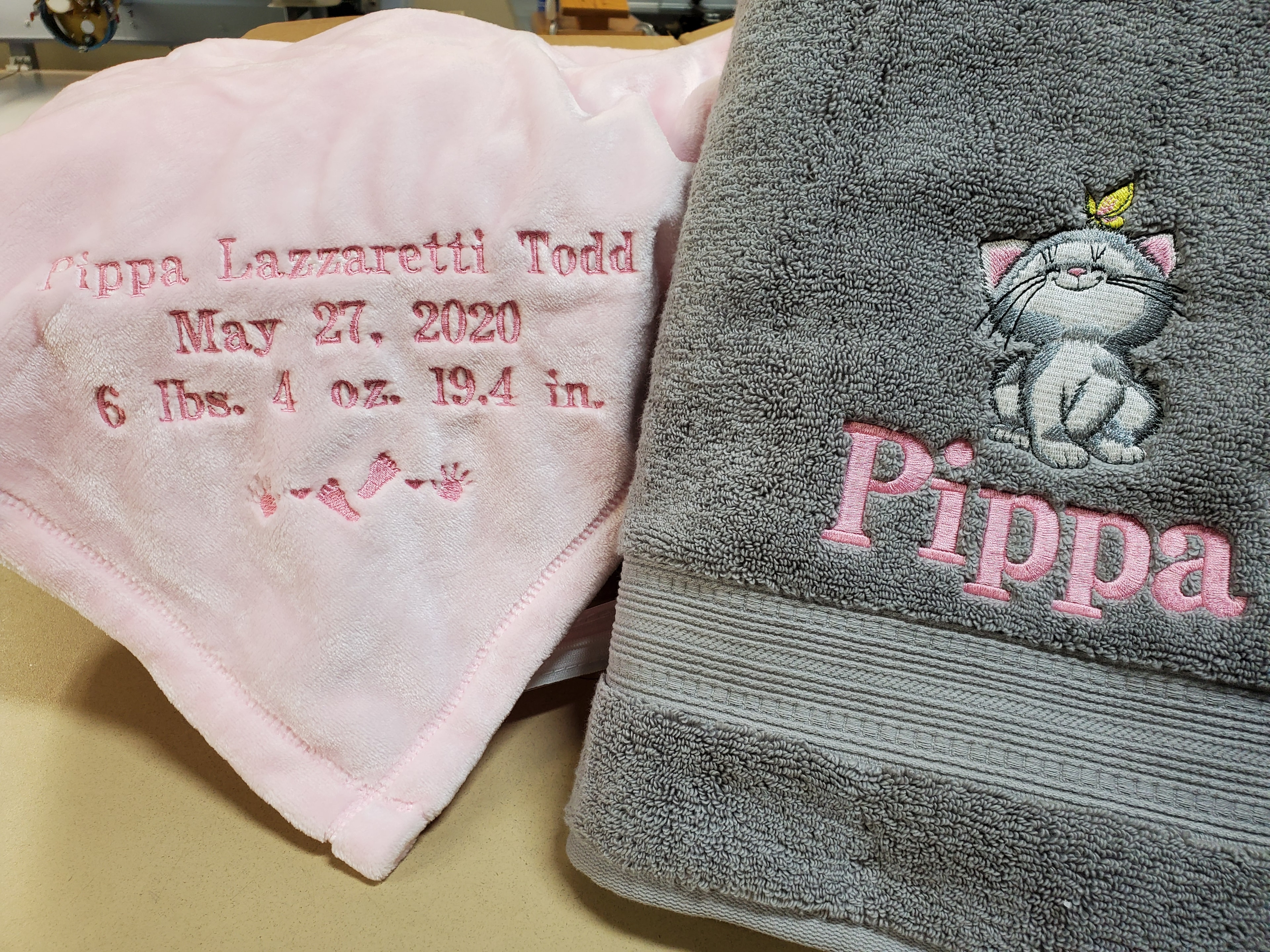 Embroidered towels collection